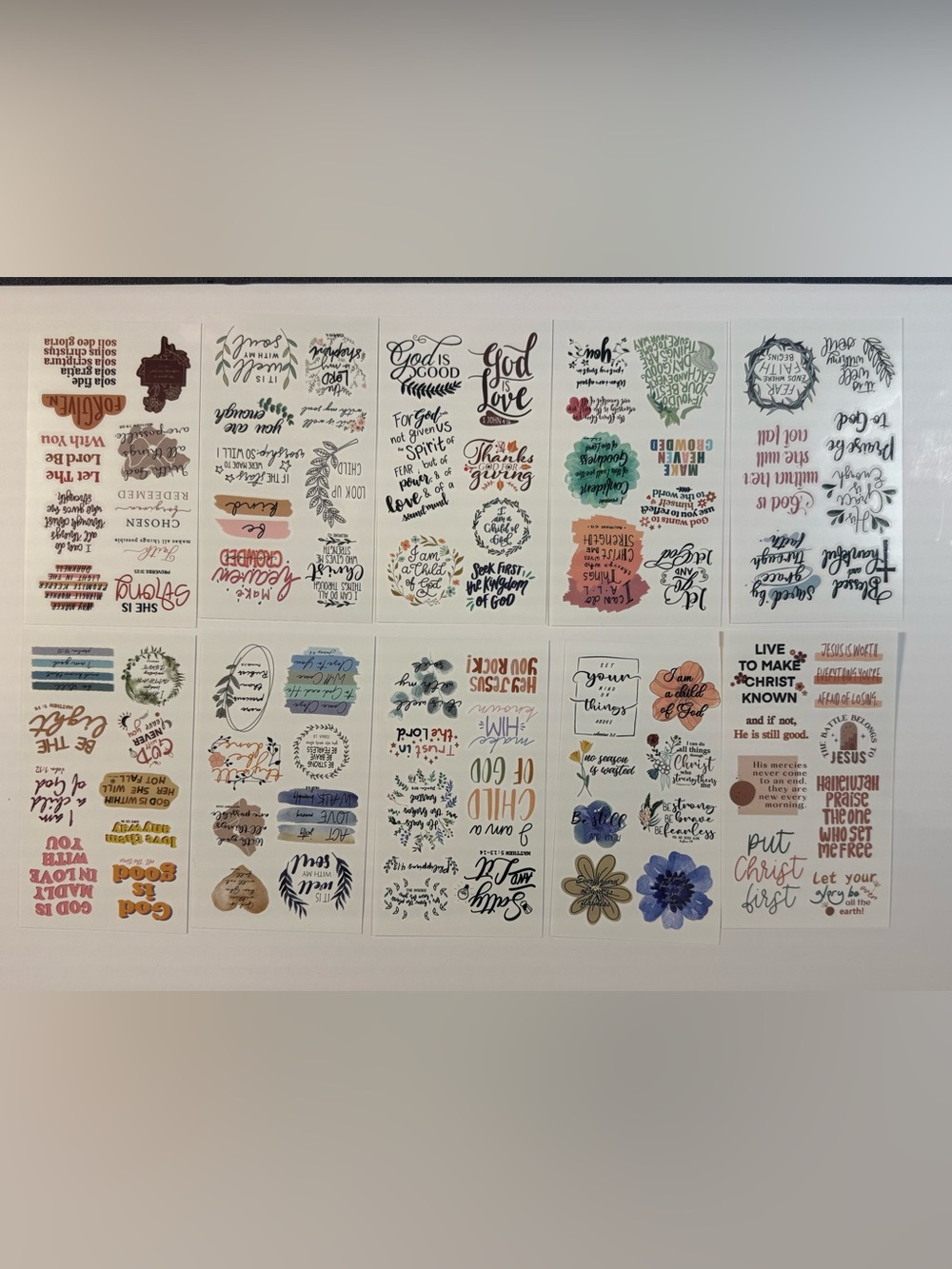 Temporary Tattoos for Adult, Christian Bible Verse 80 Pcs